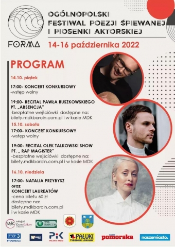 Galeria dla 13. Ogólnopolski Festiwal Poezji Śpiewanej i Piosenki Aktorskiej Forma - dzień 2